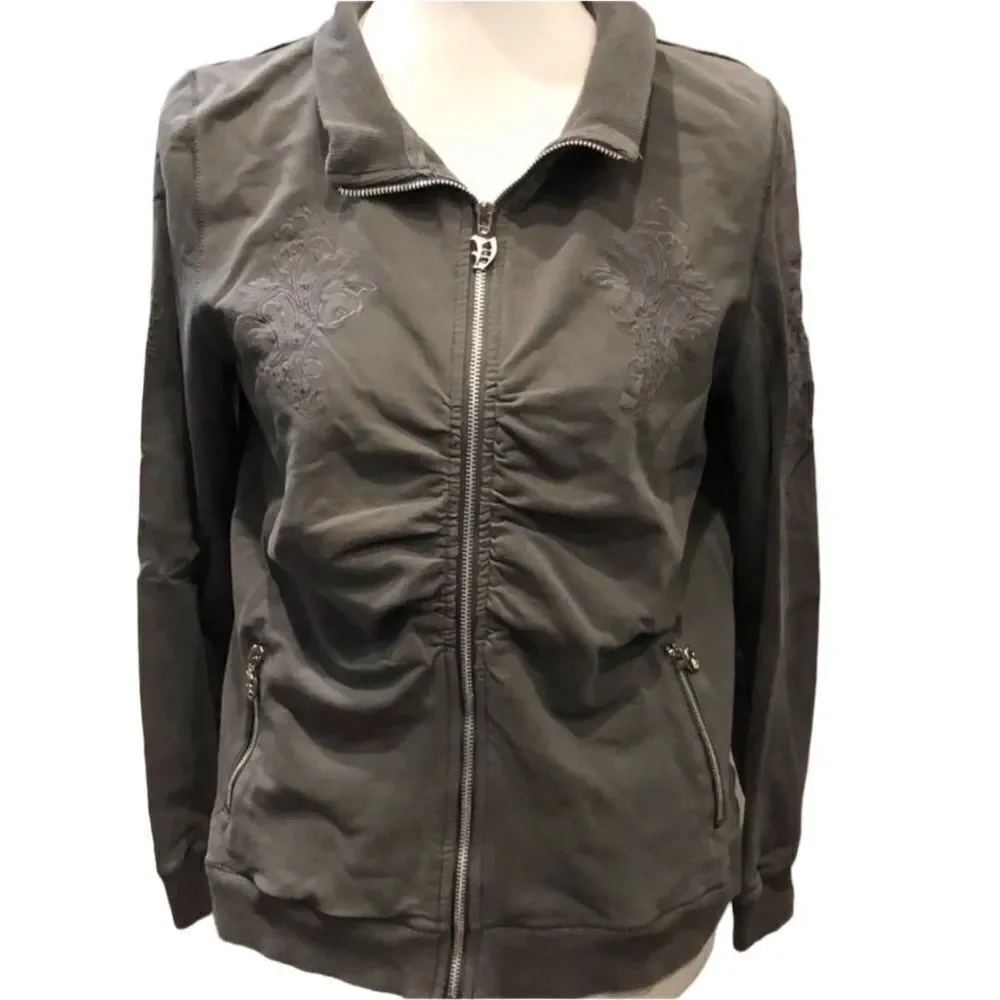 🧥 Vertigo Gray Zip-Up Jacket (Size XL)